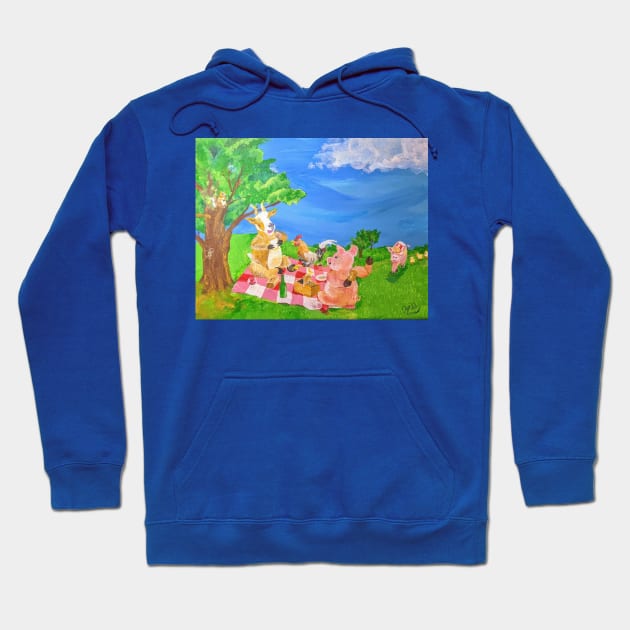 Petting Zoo Picnic -or- "Is That Chicken Salad!?!?" Hoodie by jpat6000